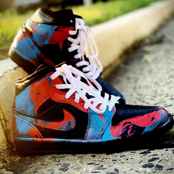 Custom made Jordan og high tops “Spider-Man’s” - Picture 1 of 3